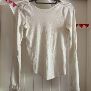 Free People open back long sleeve shirt